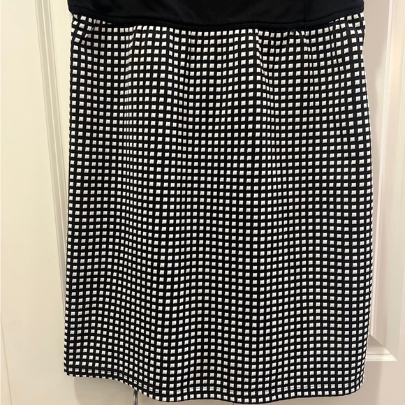 Tabitha Black White Checkered Knee Length Dress size 12 - Picture 3 of 6